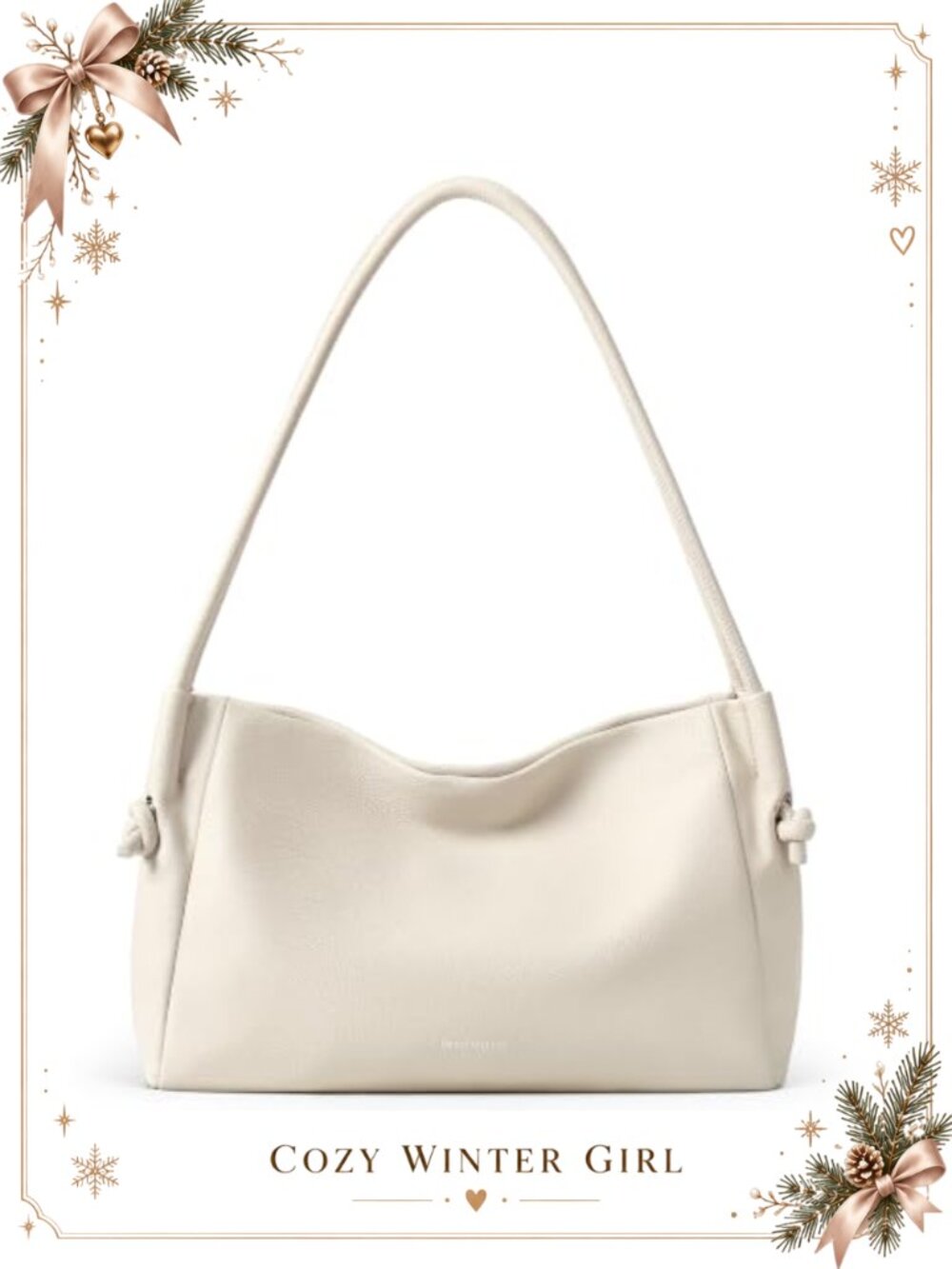 Pebbled Vegan Leather Hobo Shoulder Bag Soft Purse Travel Work